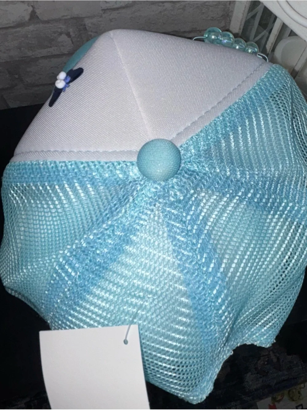 Handmade Sequin Design, Baby Blue, Duck Trucker Hat